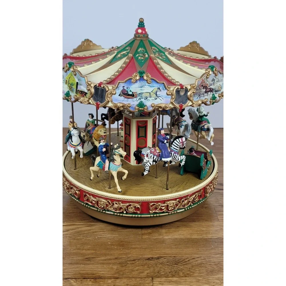 Mr Christmas Holiday Around The Carousel‎ 1997 Vintage Musical w/Original Box